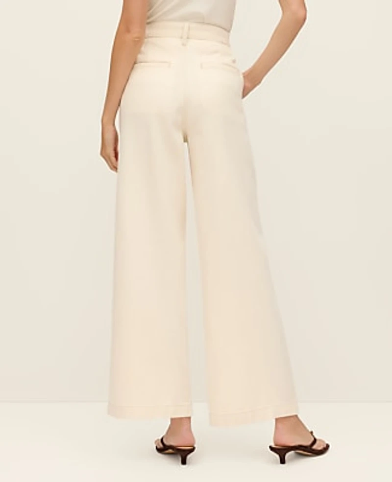 Ann Taylor The Petite Weekend Trouser Jean Ivory Women's