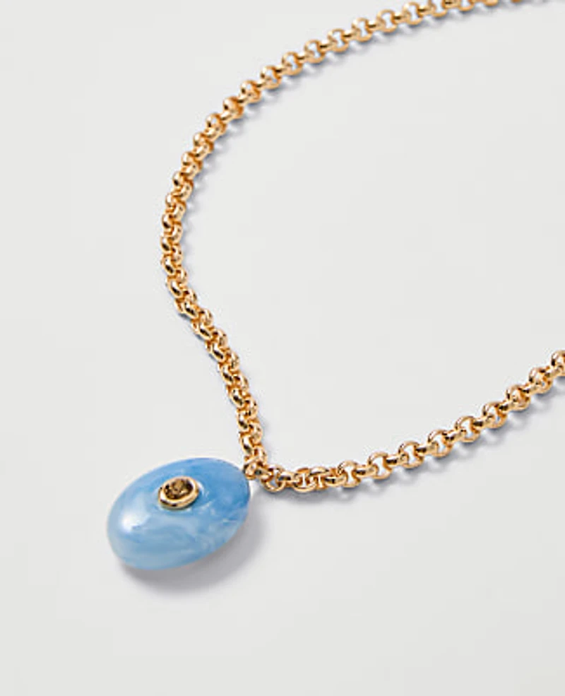 Ann Taylor Stone Pendant Necklace Sky Gazing Women's