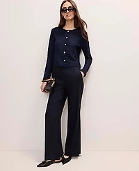 Ann Taylor Petite Textured Knit Cardigan Size Large Night Sky Women's