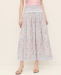 Ann Taylor Petite Paisley Maxi Skirt Size 4 Women's