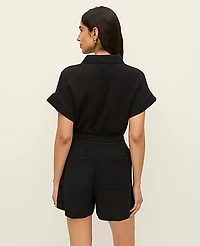 Ann Taylor The Petite Pull-On Short Cotton Gauze Women's