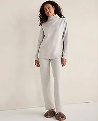 Ann Taylor Haven Well Within Fleece Straight Leg Pants Heather Women's