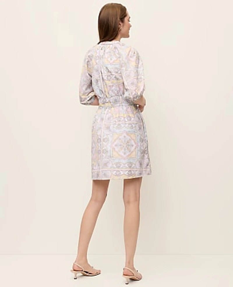 Ann Taylor Petite Paisley Flare Dress Size 10 Women's