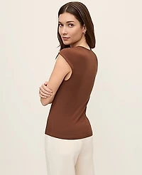 Ann Taylor Asymmetric Draped Top Women's