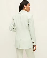 Ann Taylor The Petite Fitted Long Blazer Pale Aqua Women's