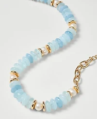 Ann Taylor Mixed Stone Necklace Sky Gazing Women's