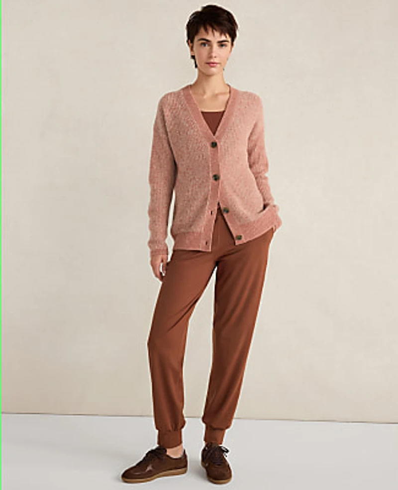 Ann Taylor Have Well Within Cashmere Shaker Stitch Cardigan Hibiscus Bloom Women's