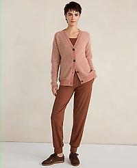 Ann Taylor Have Well Within Cashmere Shaker Stitch Cardigan Hibiscus Bloom Women's