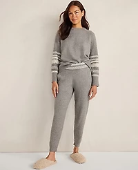 Ann Taylor Haven Well Within Organic Cotton Blend Nostalgic Fair Isle Joggers 003708 Women's