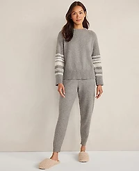 Ann Taylor Haven Well Within Organic Cotton Blend Nostalgic Fair Isle Crewneck Sweater 003708 Women's