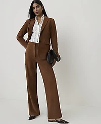 Ann Taylor The Greenwich Blazer Genuine Suede Caramel Women's