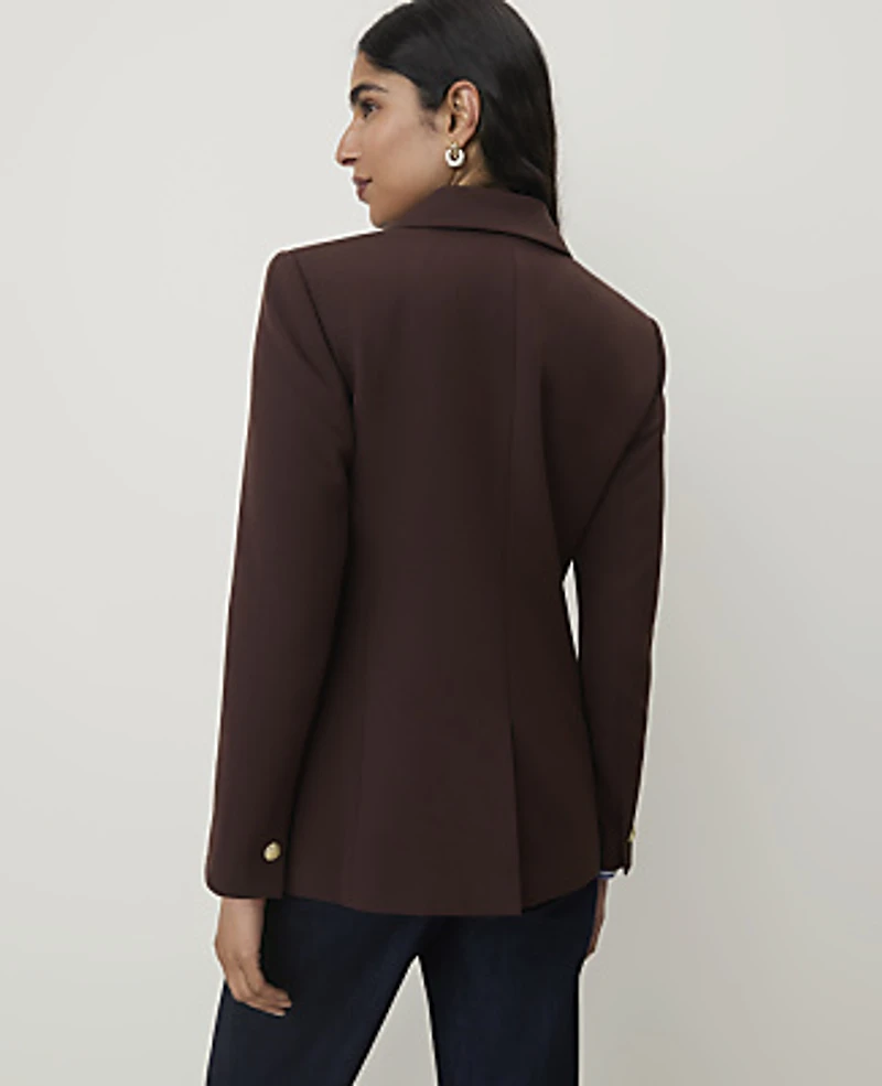 Ann Taylor The Fitted Long Blazer French Mocha Women's