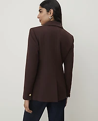 Ann Taylor The Fitted Long Blazer French Mocha Women's