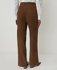 Ann Taylor The Straight Pant Genuine Suede Caramel Women's