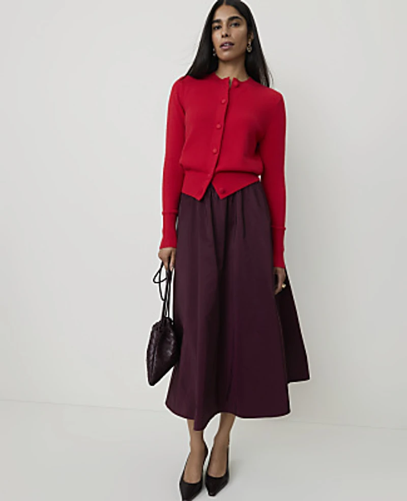 Ann Taylor Crew Neck Cardigan Women's