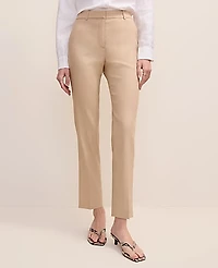 Ann Taylor The Everyday Ankle Pant Linen Blend Cool Sesame Women's