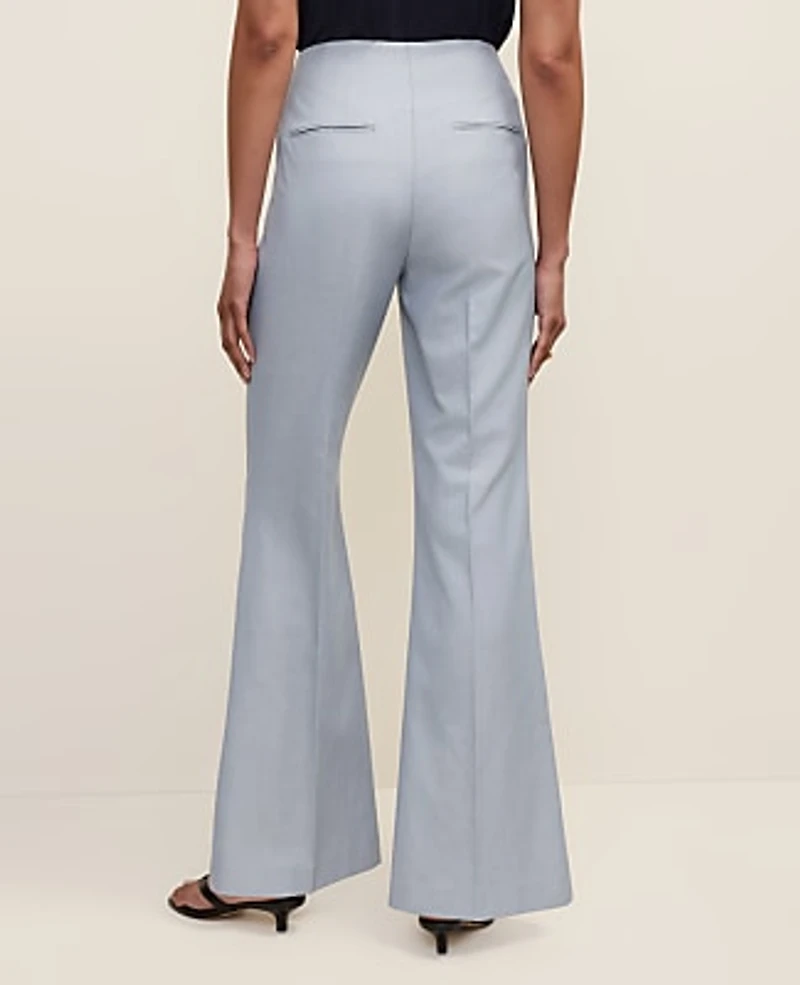 Ann Taylor The Petite Flare Trouser Soft Slate Blue Women's