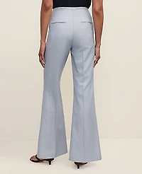 Ann Taylor The Petite Flare Trouser Soft Slate Blue Women's