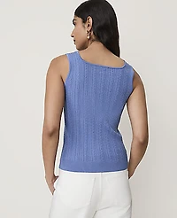 Ann Taylor Mixed Stitch Sweater Shell Top Women's
