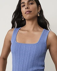 Ann Taylor Mixed Stitch Sweater Shell Top Women's