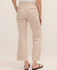 Ann Taylor The Petite Jayne Crop Trouser Plaid Mixed Level Neutral Women's