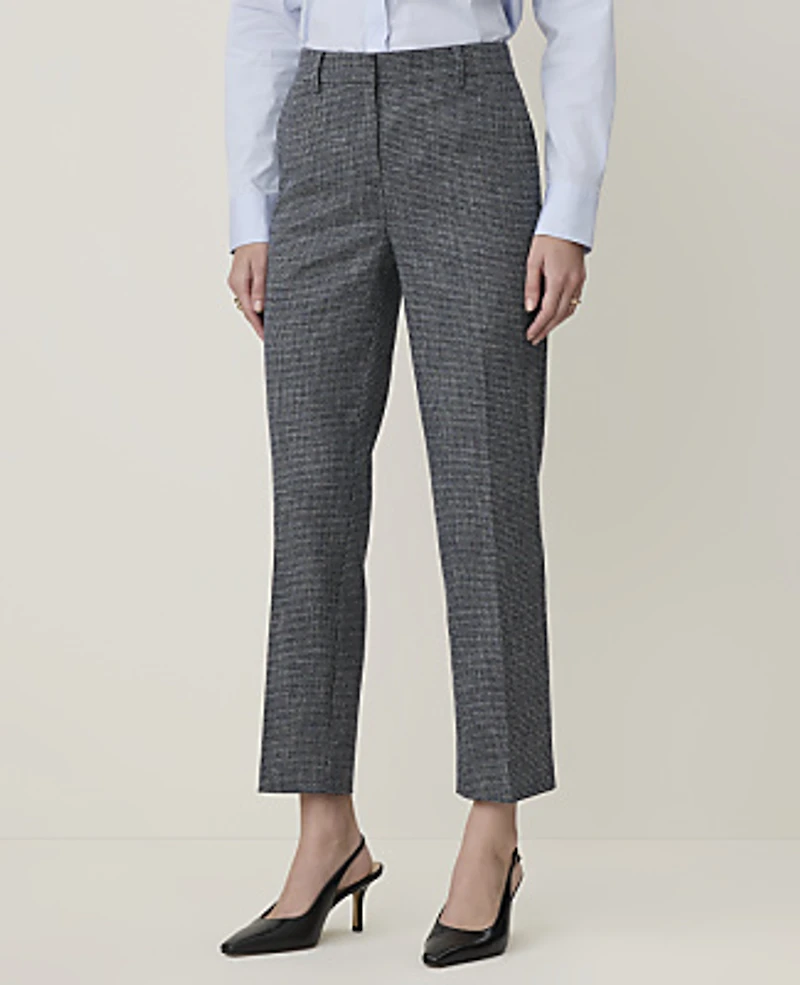 Ann Taylor The Eva Ankle Pant Plaid Dark Monochrome Women's