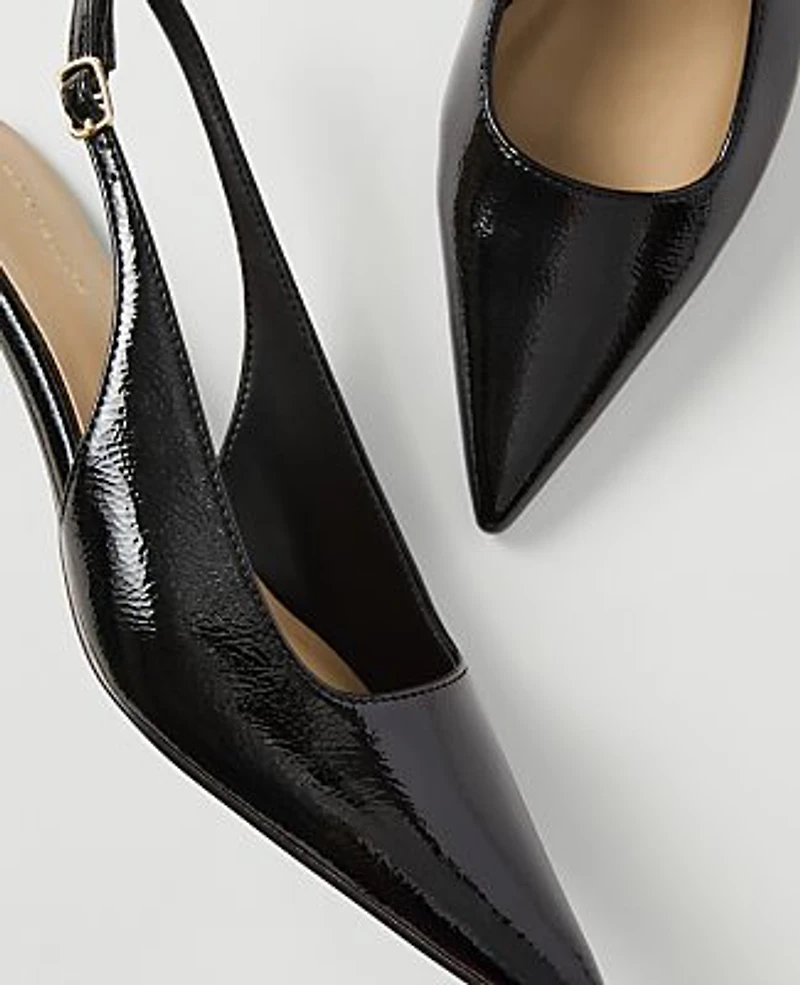 Ann Taylor Patent Slingback Pump Women's