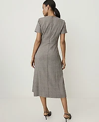 Ann Taylor The Flare Dress Plaid Multi Women's