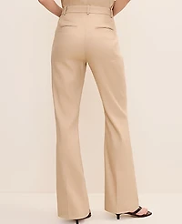 Ann Taylor The Petite High Rise Trouser Linen Blend Cool Sesame Women's