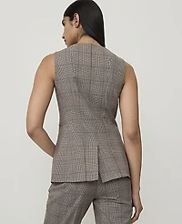Ann Taylor The Plaid Boatneck Vest Multi Women's