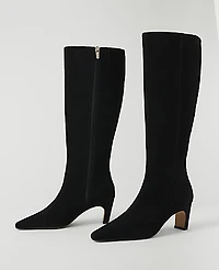 Ann Taylor Suede Skinny Heel Tall Boot Women's