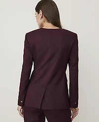 Ann Taylor The Petite Curved Hem Jacket Classic Burgundy Women's