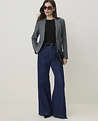 Ann Taylor The Petite Modern Newbury Blazer Dark Monochrome Women's