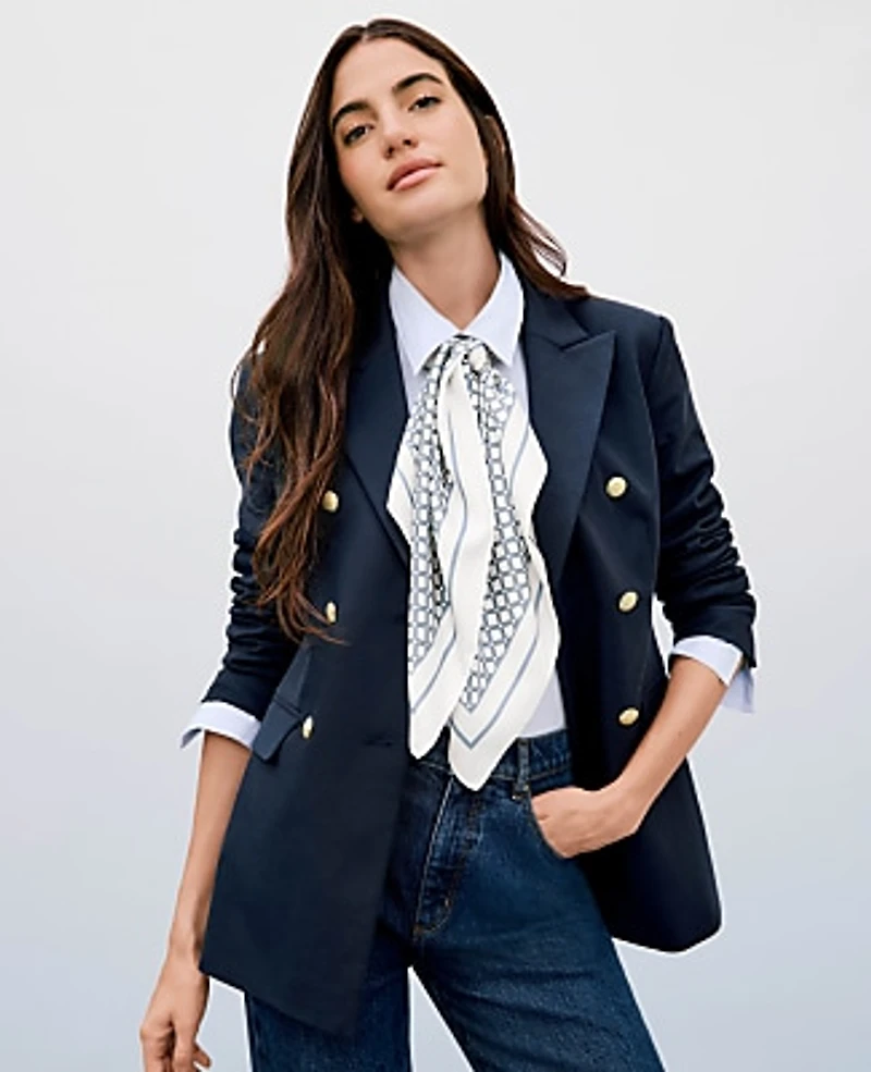 Ann Taylor The Petite Waverly Blazer Night Sky Women's