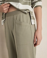 Ann Taylor Haven Well Within Organic Cotton Interlock Barrel Leg Pants Vetiver-Haven Women's