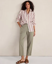 Ann Taylor Haven Well Within Organic Cotton Interlock Barrel Leg Pants Vetiver-Haven Women's
