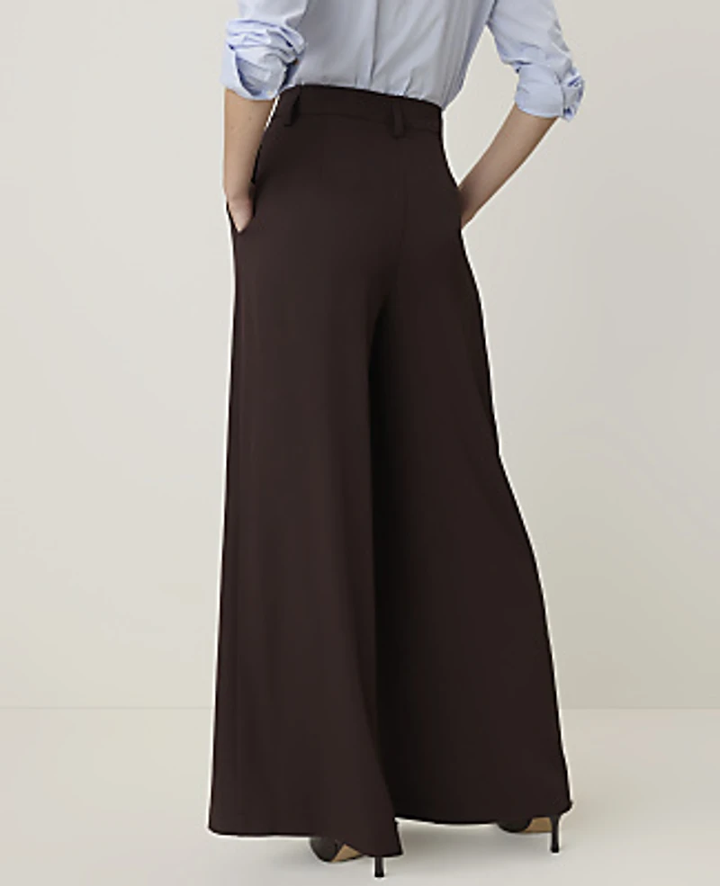 Ann Taylor The Petite Multi Pleated Wide Leg Pant Women's