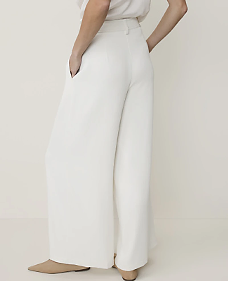 Ann Taylor The Petite Multi Pleated Wide Leg Pant Women's