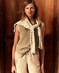 Ann Taylor Haven Well Within Garment-Dyed Cotton Shaker Sleeveless Sweater Willow Branch Women's