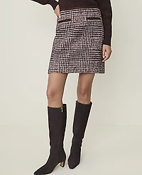 Ann Taylor Weekend Tweed A-Line Skirt Multi Combo Women's