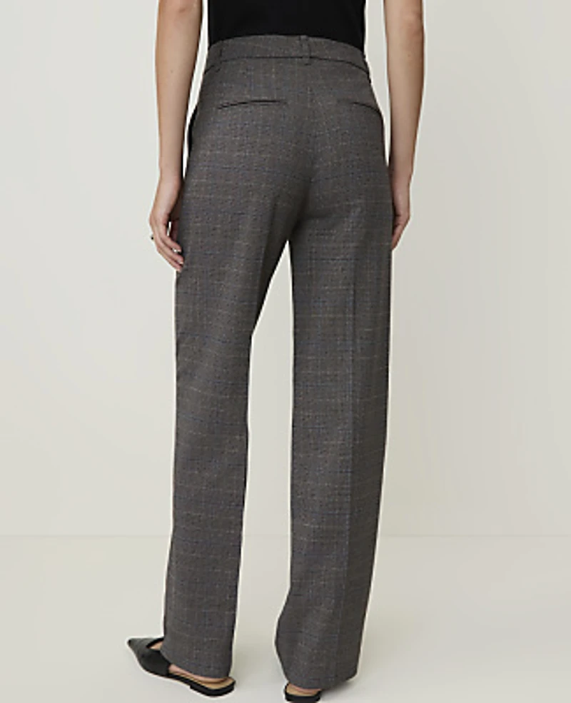 Ann Taylor The Petite Plaid Caroline Pant Dark Women's
