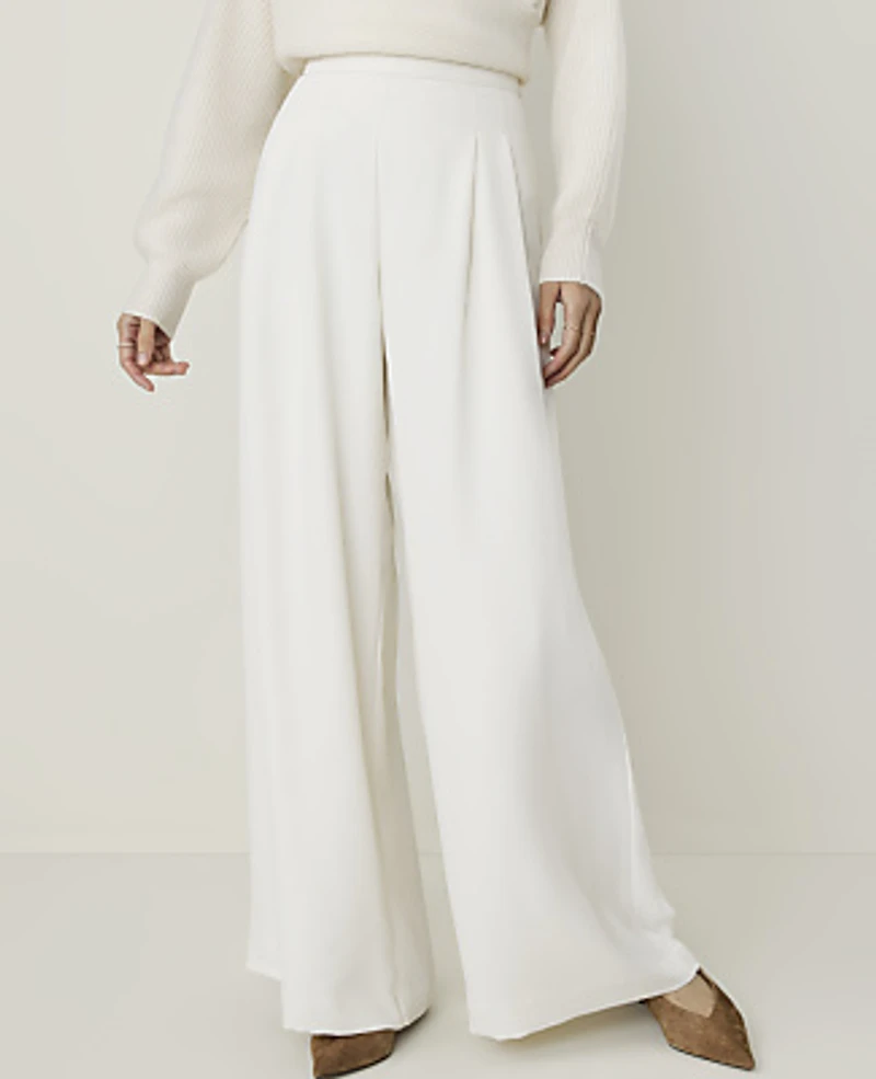 Ann Taylor The Statement Palazzo Pant Winter White Women's