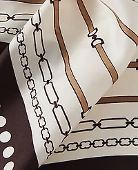 Ann Taylor Geo Print Silk Scarf Sea Pearl Women's