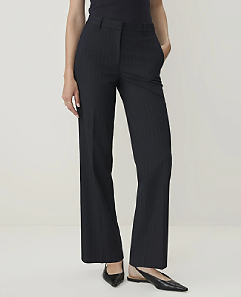 Ann Taylor The Petite Pinstripe Caroline Pant Navy Stripe Women's