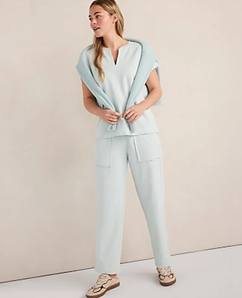 Ann Taylor Haven Well Within Garment-Dyed Organic Cotton Terry Pants Women's