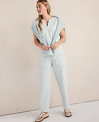 Ann Taylor Haven Well Within Garment-Dyed Organic Cotton Terry Pants Women's