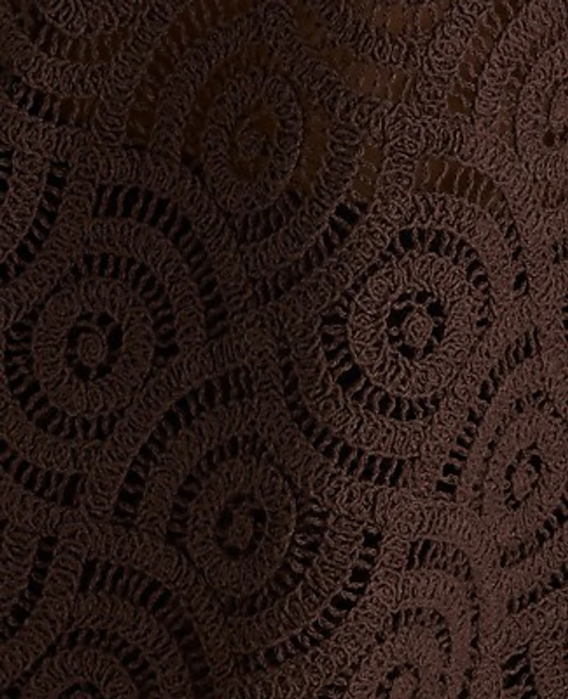 Ann Taylor Haven Well Within Cotton Crochet Scalloped Midi Skirt Coffee Bean Women's