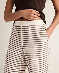 Ann Taylor Haven Well Within Cotton Blend Textured Barrel Leg Pants Chestnut Brown Women's