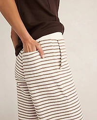 Ann Taylor Haven Well Within Cotton Blend Textured Barrel Leg Pants Chestnut Brown Women's