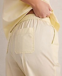 Ann Taylor Haven Well Within Organic Cotton Twill Tapered Pants Straw Women's